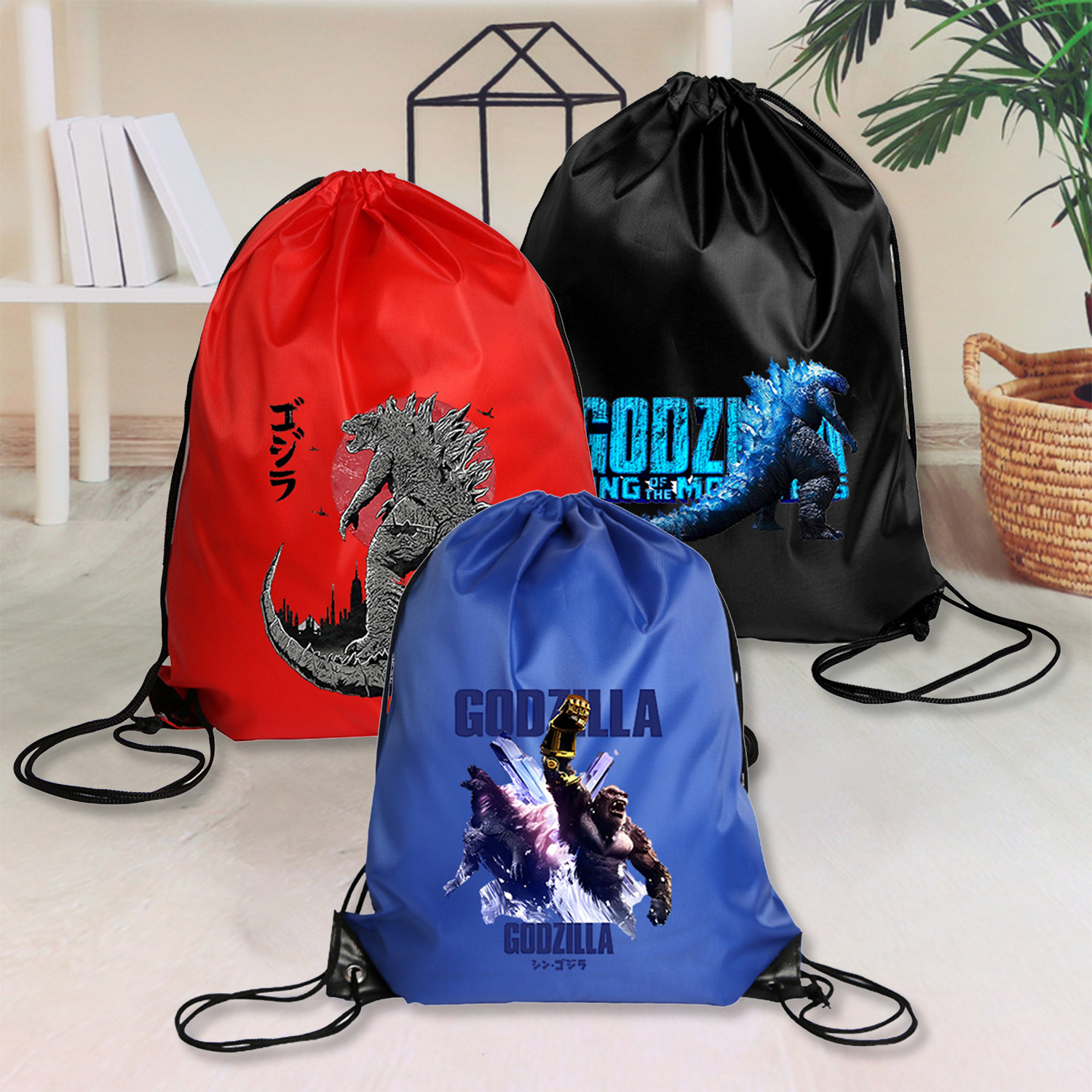 Weight Lifting Belt - Godzilla Riding Backpack Gym Drawstring Shoes
