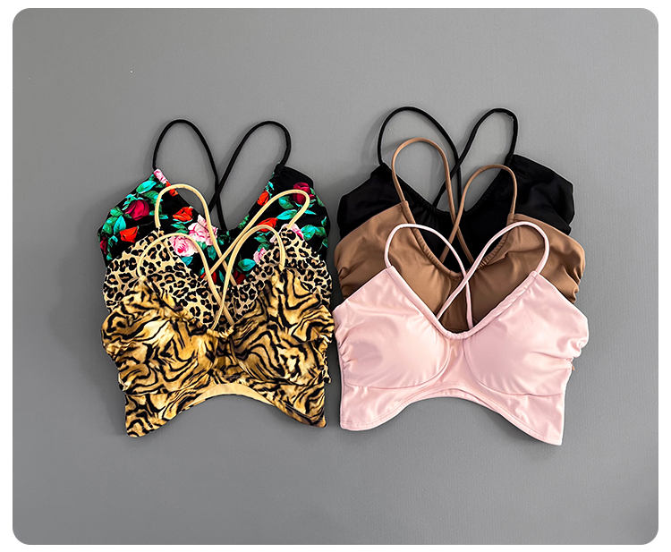 Yoga Fitness Tapis - Women Cross Back Padded Sports Bra