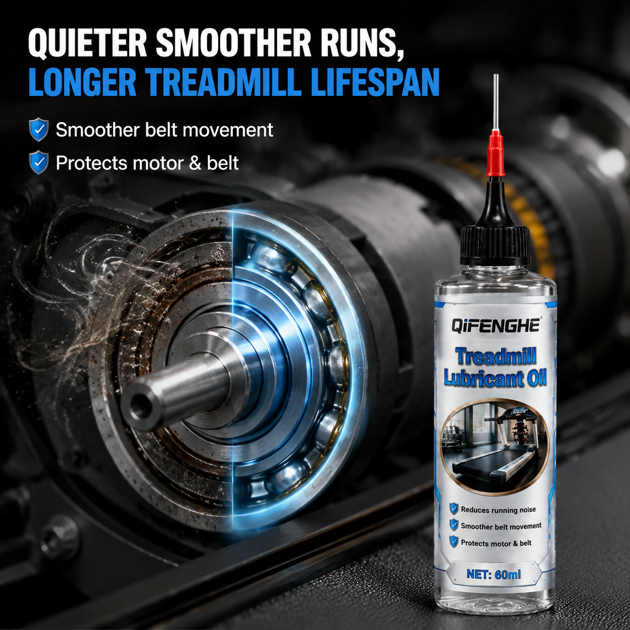 Weight Lifting Belt - Low-Noise Smooth Glide Treadmill Lubricant Oil