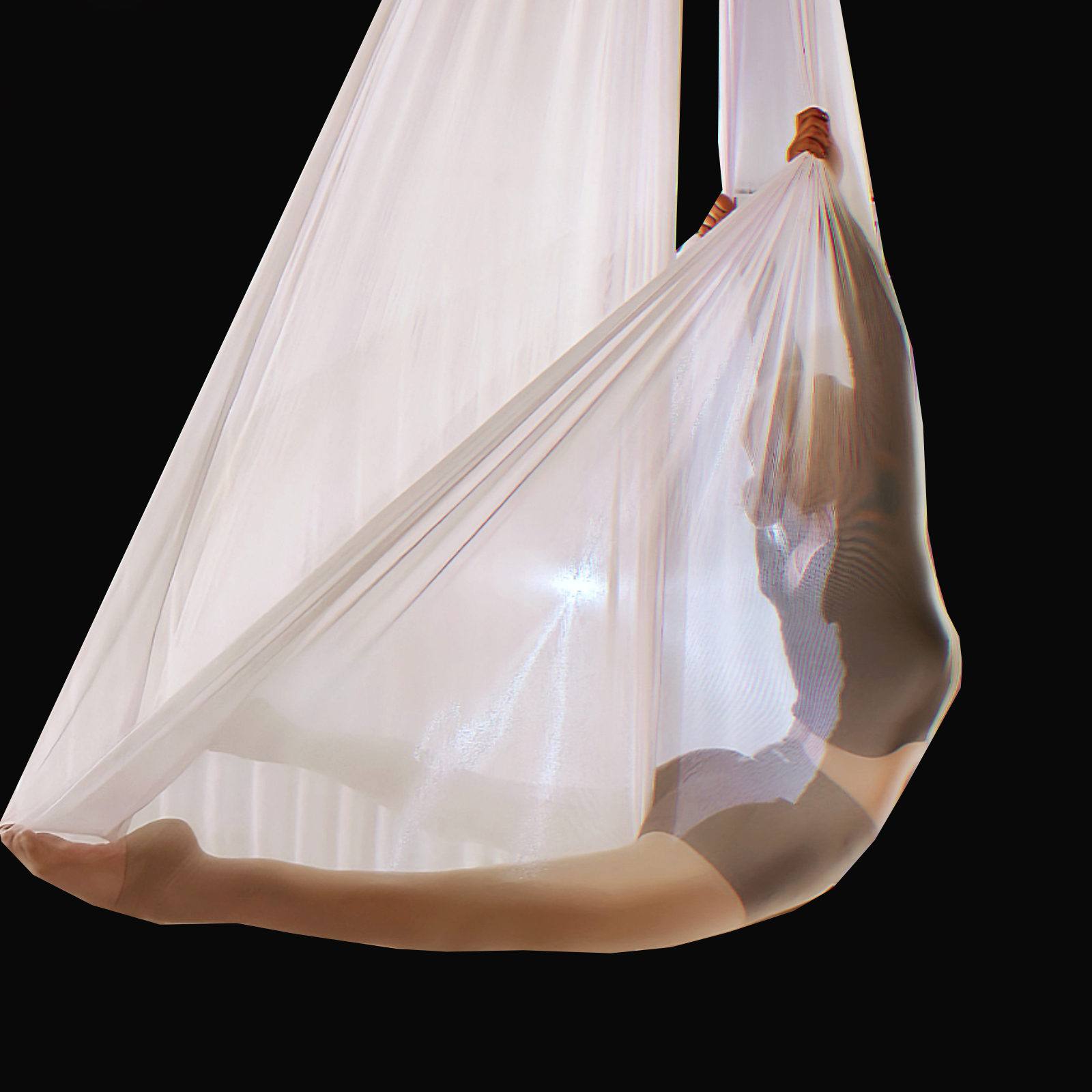 Yoga Swing Aerial - 6-Meter Transparent Aerial Yoga Hammock Fabric,