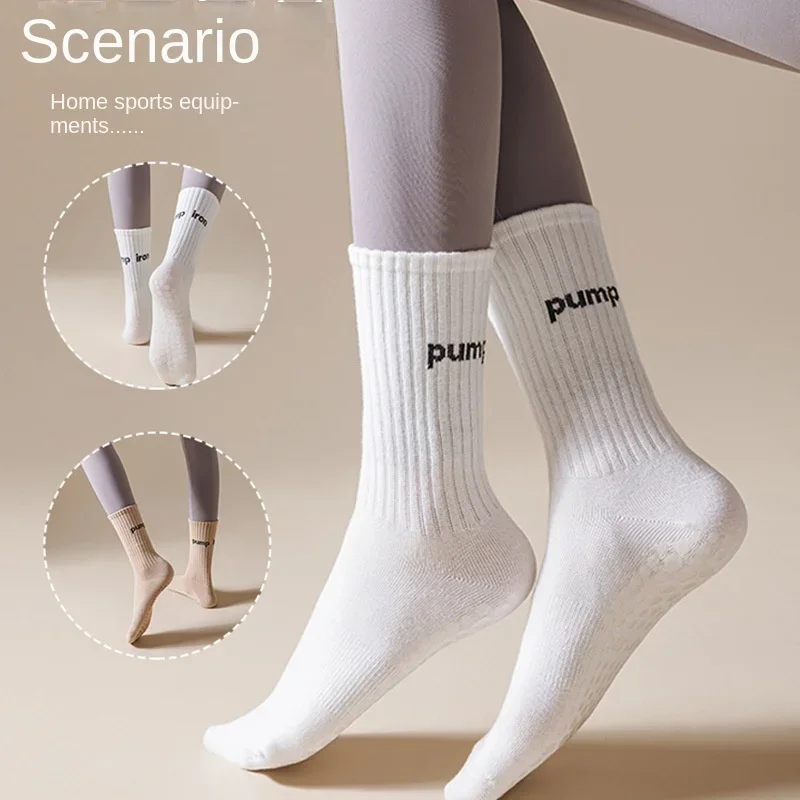 Women Mid Tube Yoga Socks Anti - Yoga Fitness Dance ulasan dan harga