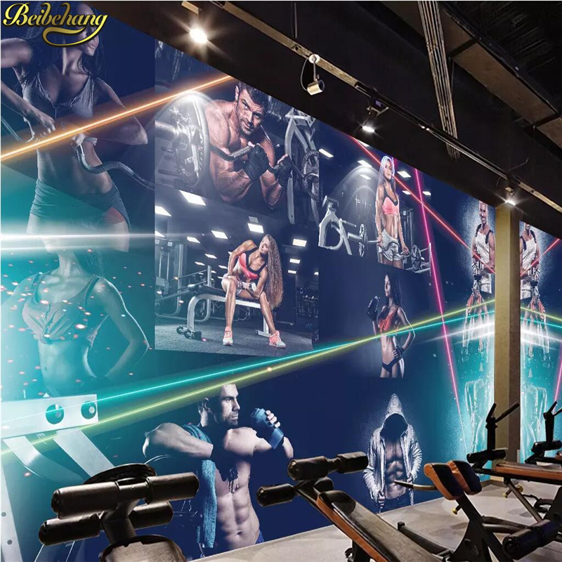 beibehang Custom Fitness gym y - Yoga Fitness Wallpaper ulasan dan harga