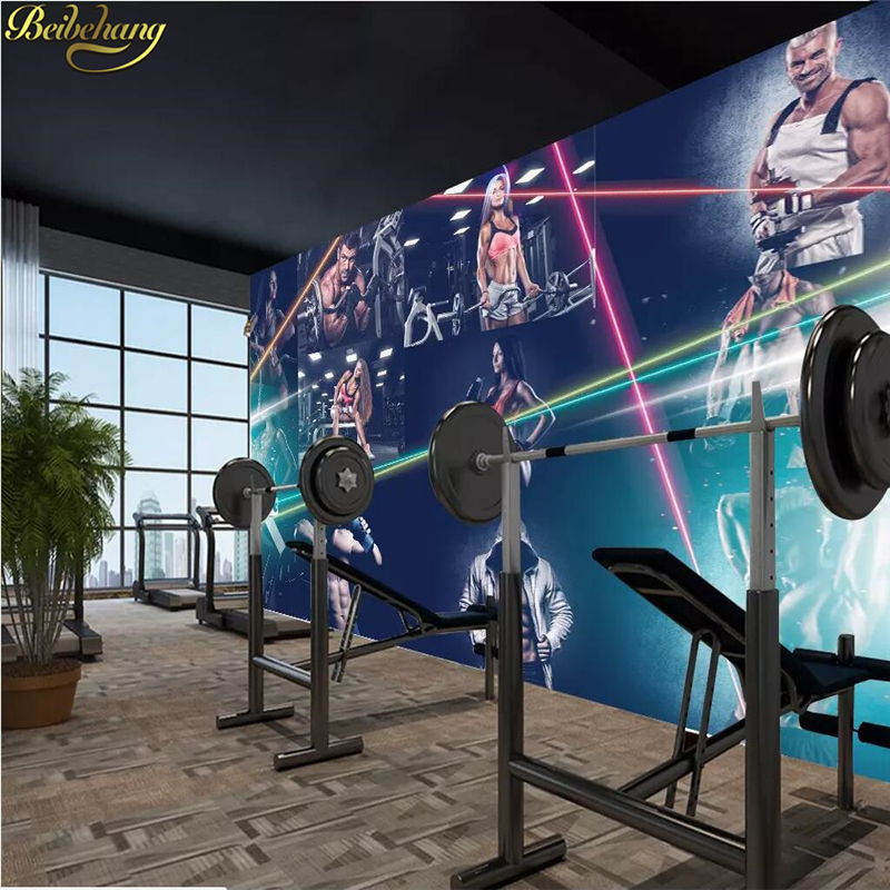 beibehang Custom Fitness gym y - Yoga Fitness Wallpaper ulasan dan harga