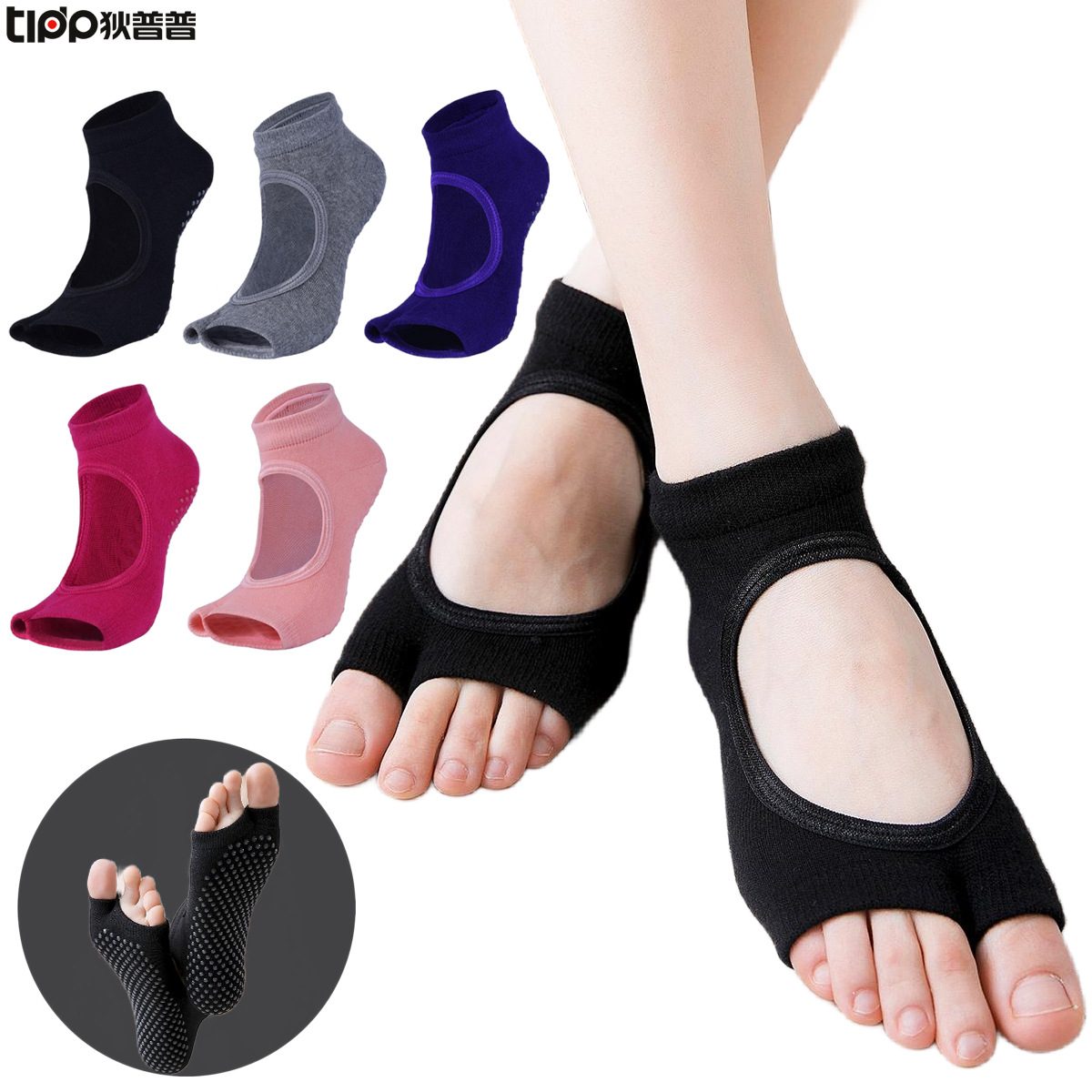 Non-Slip Split-Toe Yoga Socks  - Yoga Fitness Dance ulasan dan harga