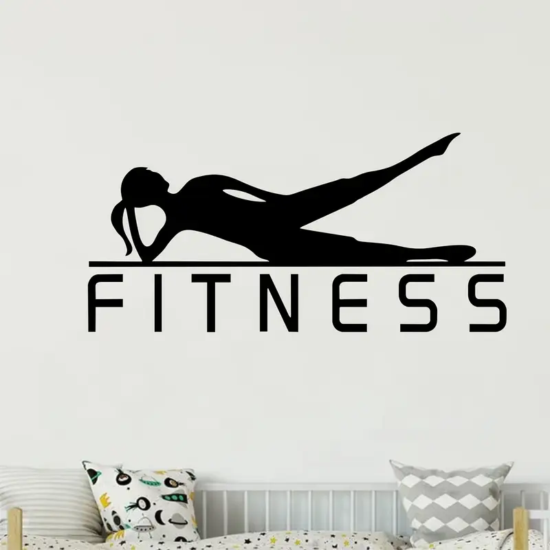 A Vinyl Sticker of a Fitness G - Yoga Fitness Wallpaper ulasan dan harga
