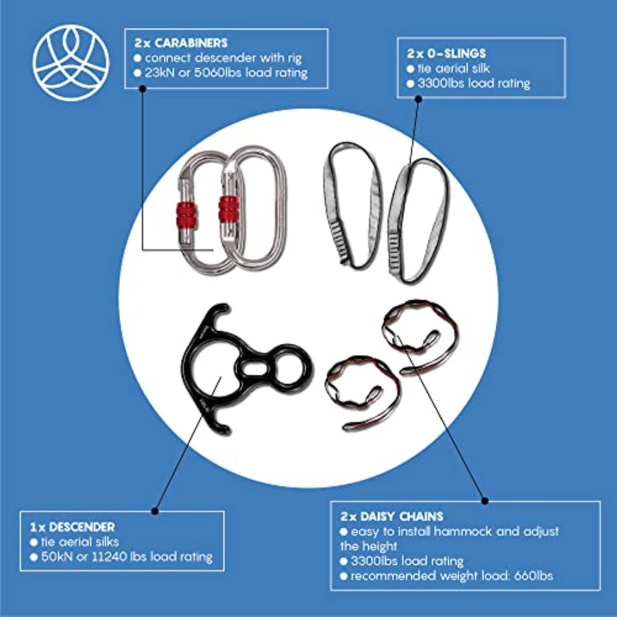 Aerial Silks Starter Kit - Dur - Yoga Swing Aerial ulasan dan harga