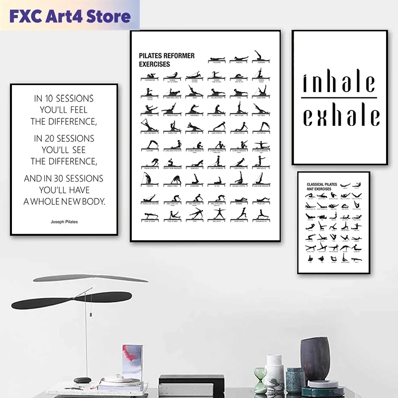 Frameless Pilates Workout Char - Yoga Fitness Pilates ulasan dan harga