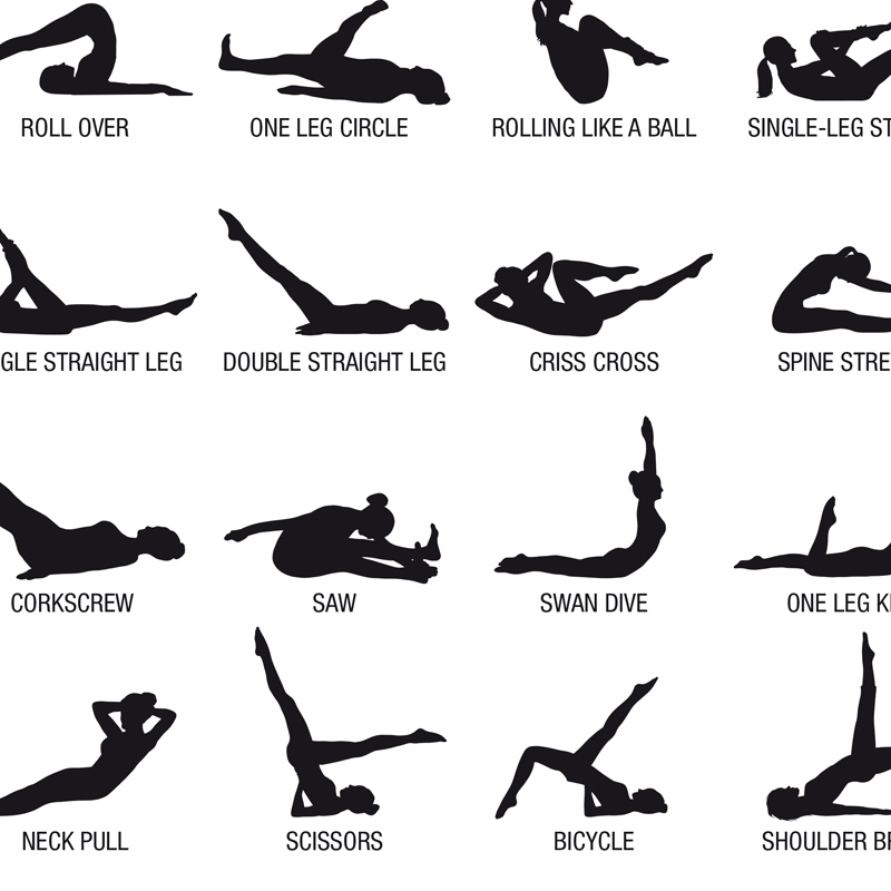 Frameless Pilates Workout Char - Yoga Fitness Pilates ulasan dan harga