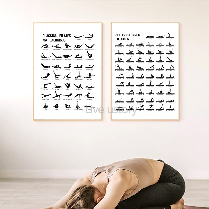 Frameless Pilates Workout Char - Yoga Fitness Pilates ulasan dan harga