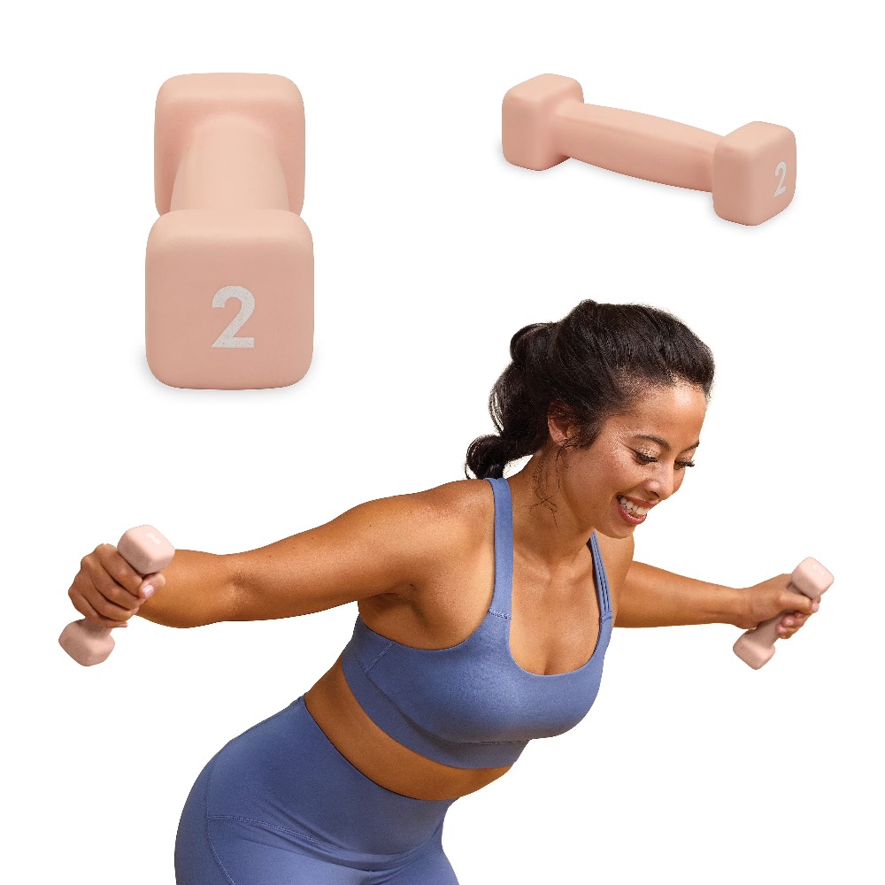 Neoprene Coated 2 Pound Dumbbe - Yoga Fitness Pilates ulasan dan harga