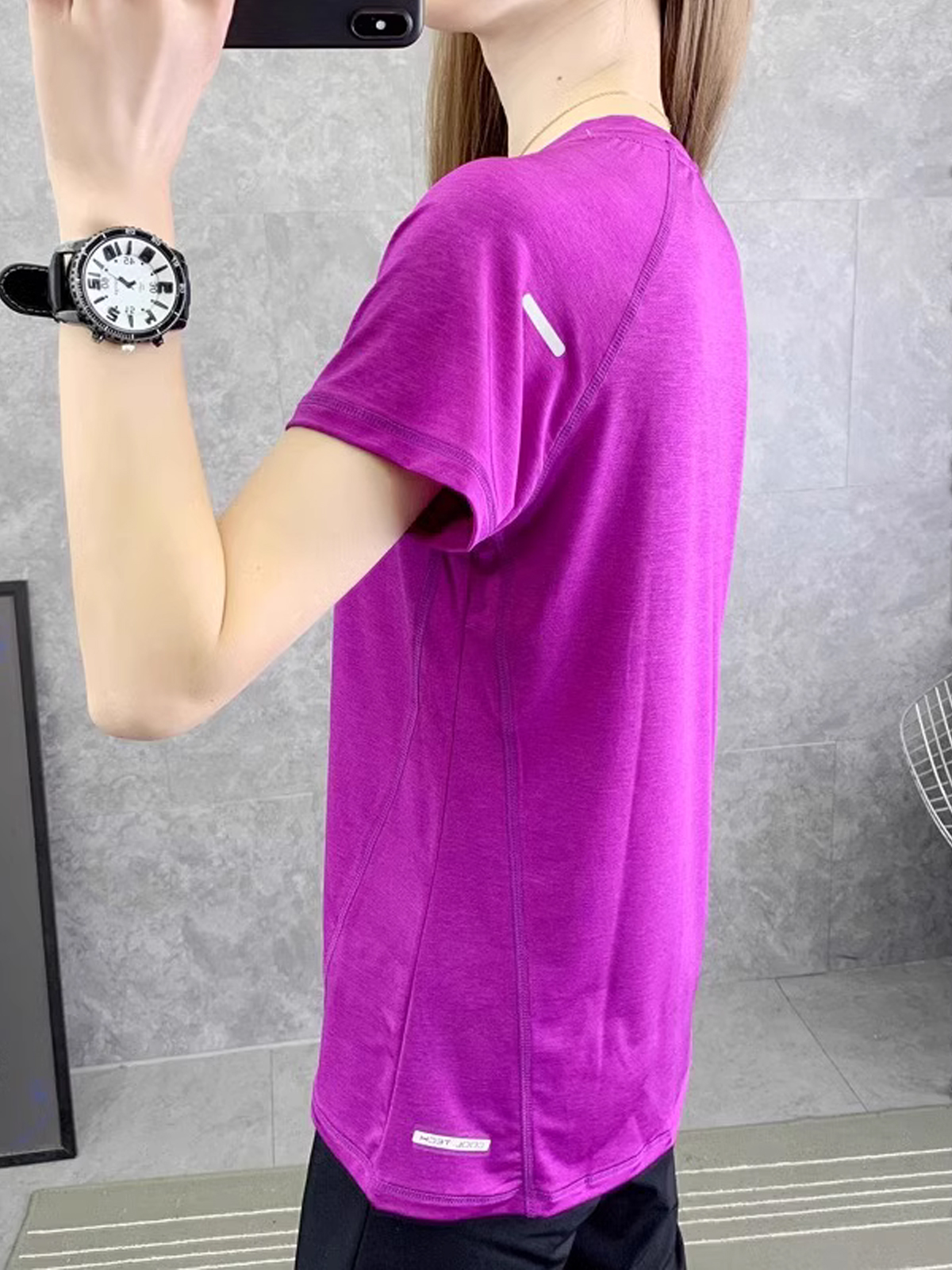 Quick Dry Short Sleeve T-Shirt - Yoga Fitness Plus ulasan dan harga